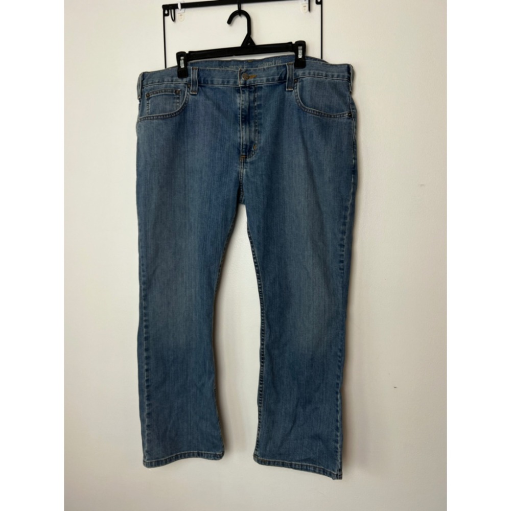 Carhartt Rugged Flex Relaxed Fit Straight Leg Blue Jeans 102804 40x28‎
